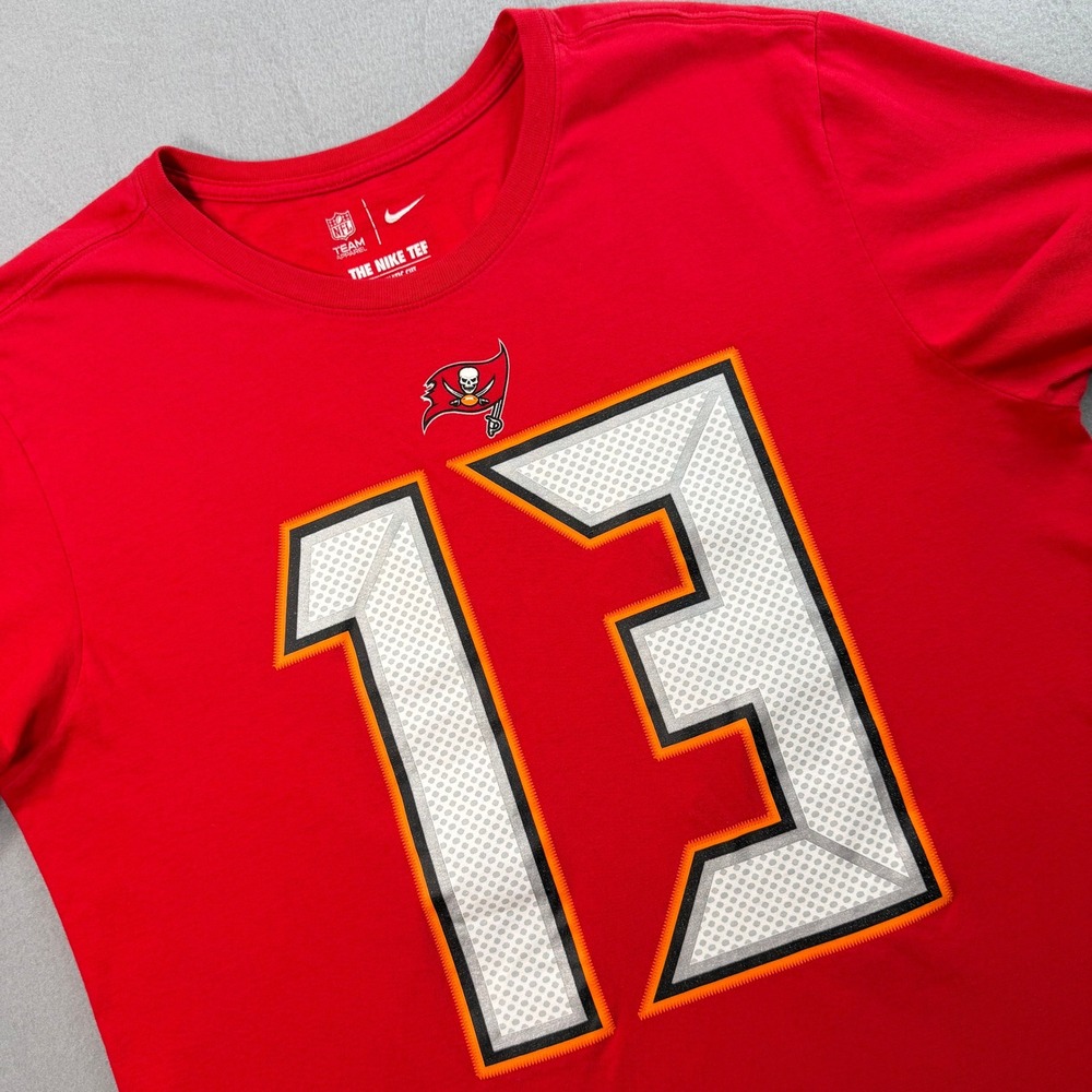 Nike T-Shirt Mens Medium Red Mike Evans Tampa Bay Buccaneers NFL Gameday Tee
